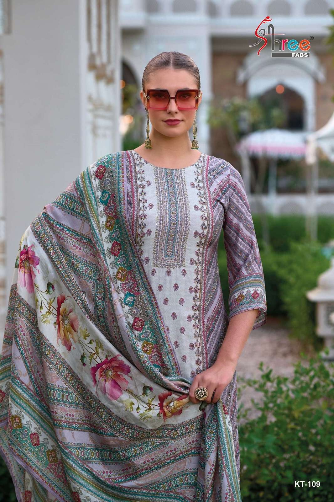 SHREE FAB KT 109 A TO D VISCOSE MUSLIN DIGITALLY PRINTED SUITS