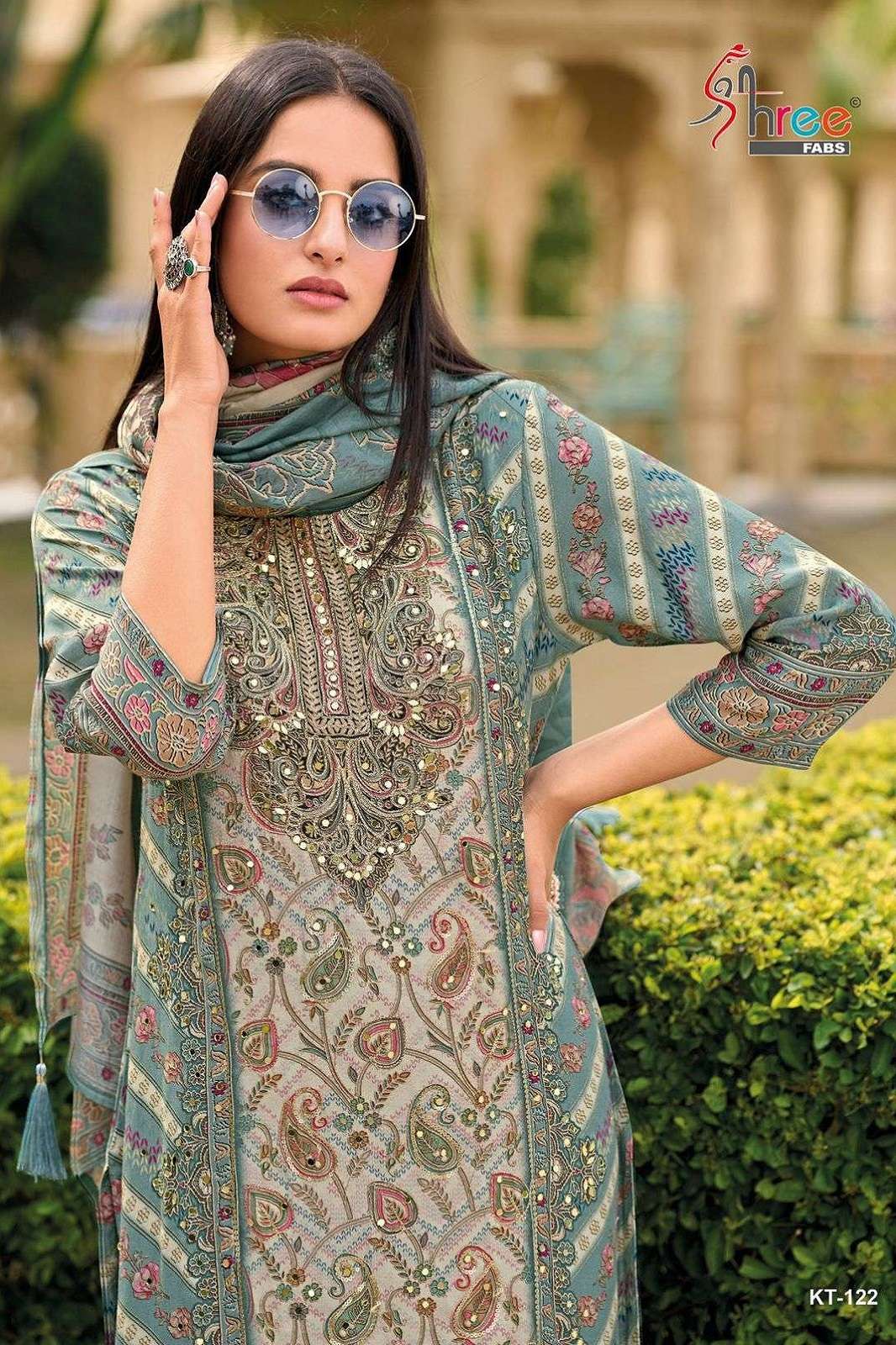 SHREE FAB KT 122 A TO D MUSLIN PRINTED SUITS