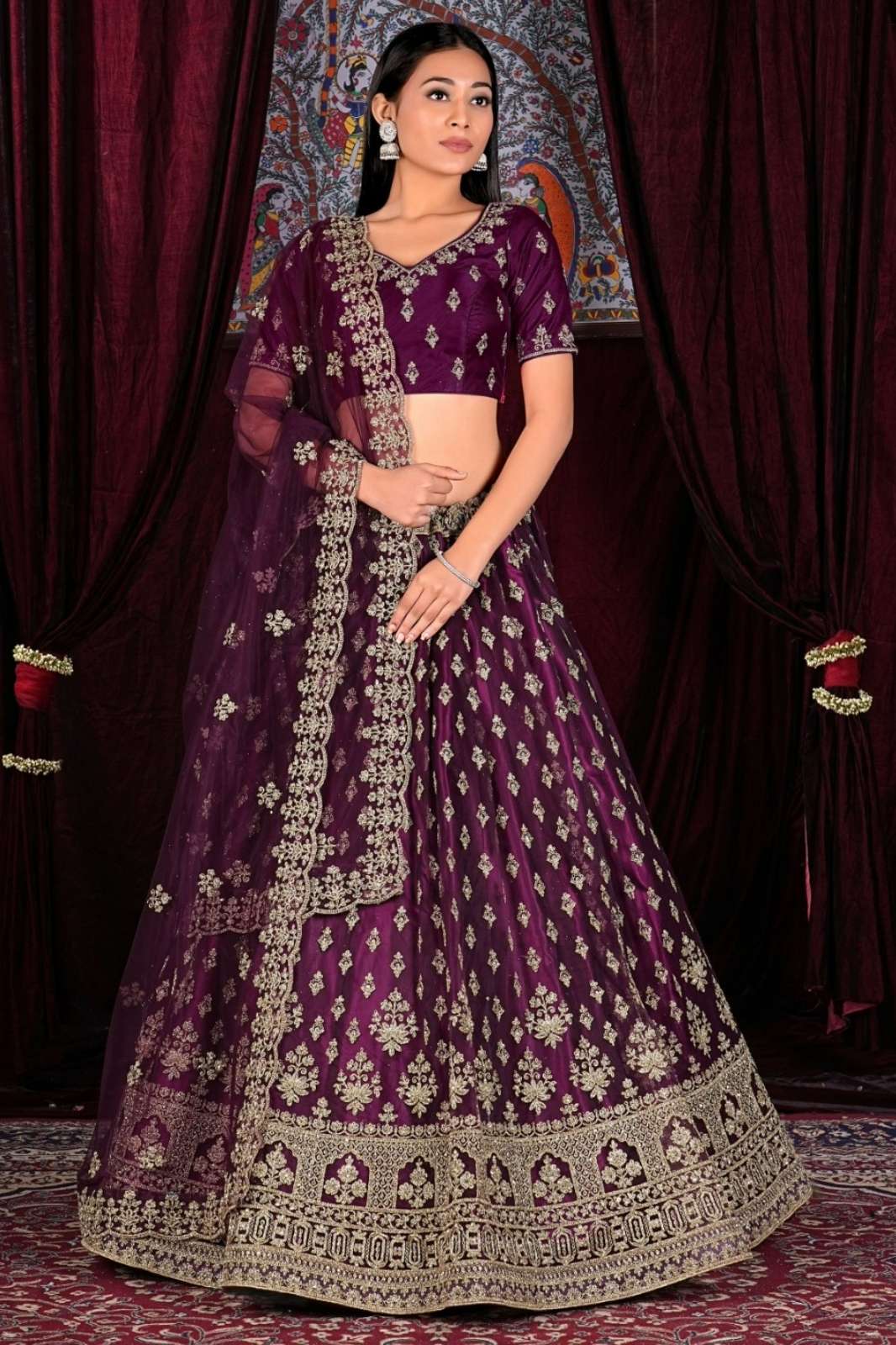 Shri Balaji Emporium 10492C Beautiful Net Lehenga with Embroidered Work