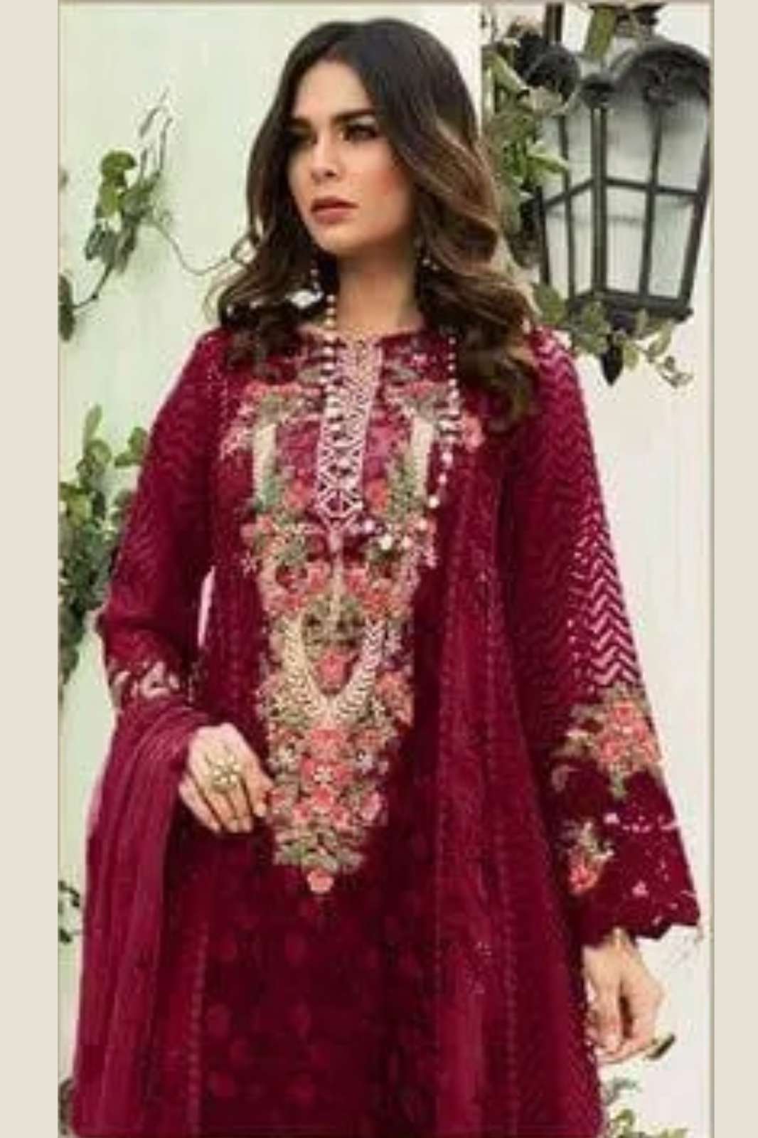  Shri Balaji Emporium Fox Georgette Embroidered Pakistani Salwar Kameez 