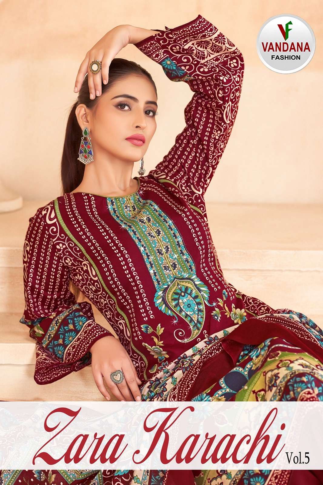 VANDANA FASHION ZARA KARACHI VOL 5 COTTON SUITS