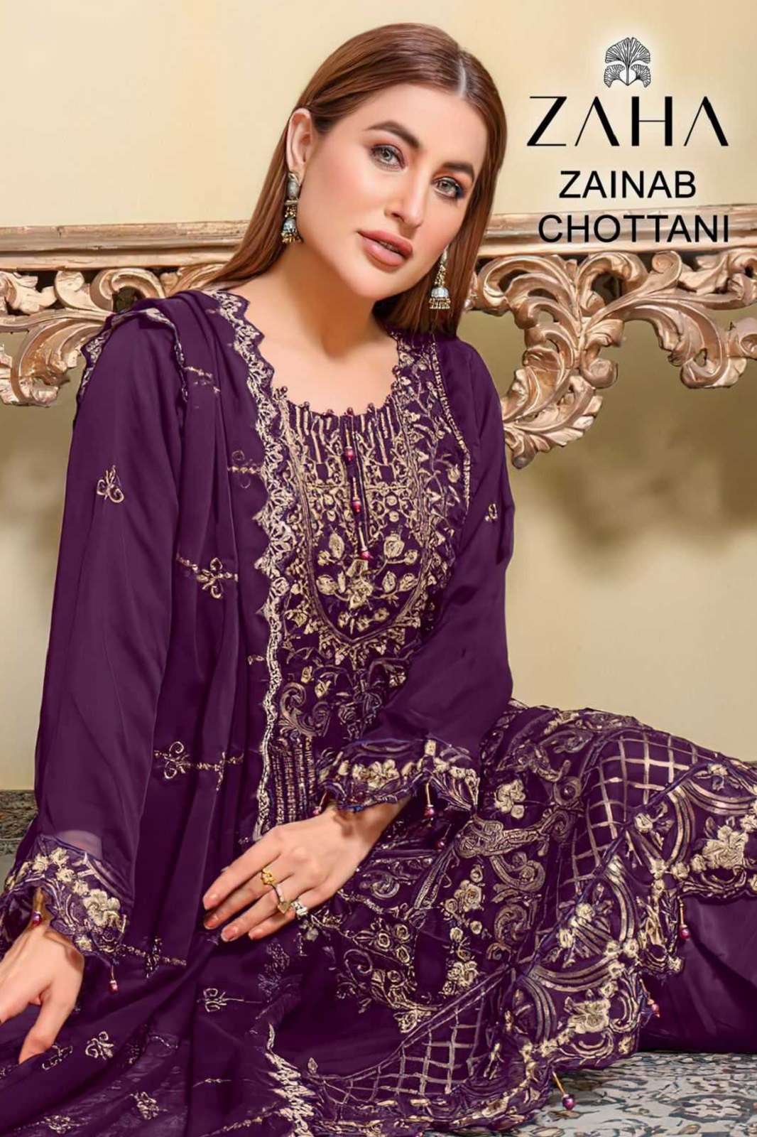 ZAHA ZAINAB CHOTTANI 10233 10234 10235 GEORGETTE SUITS