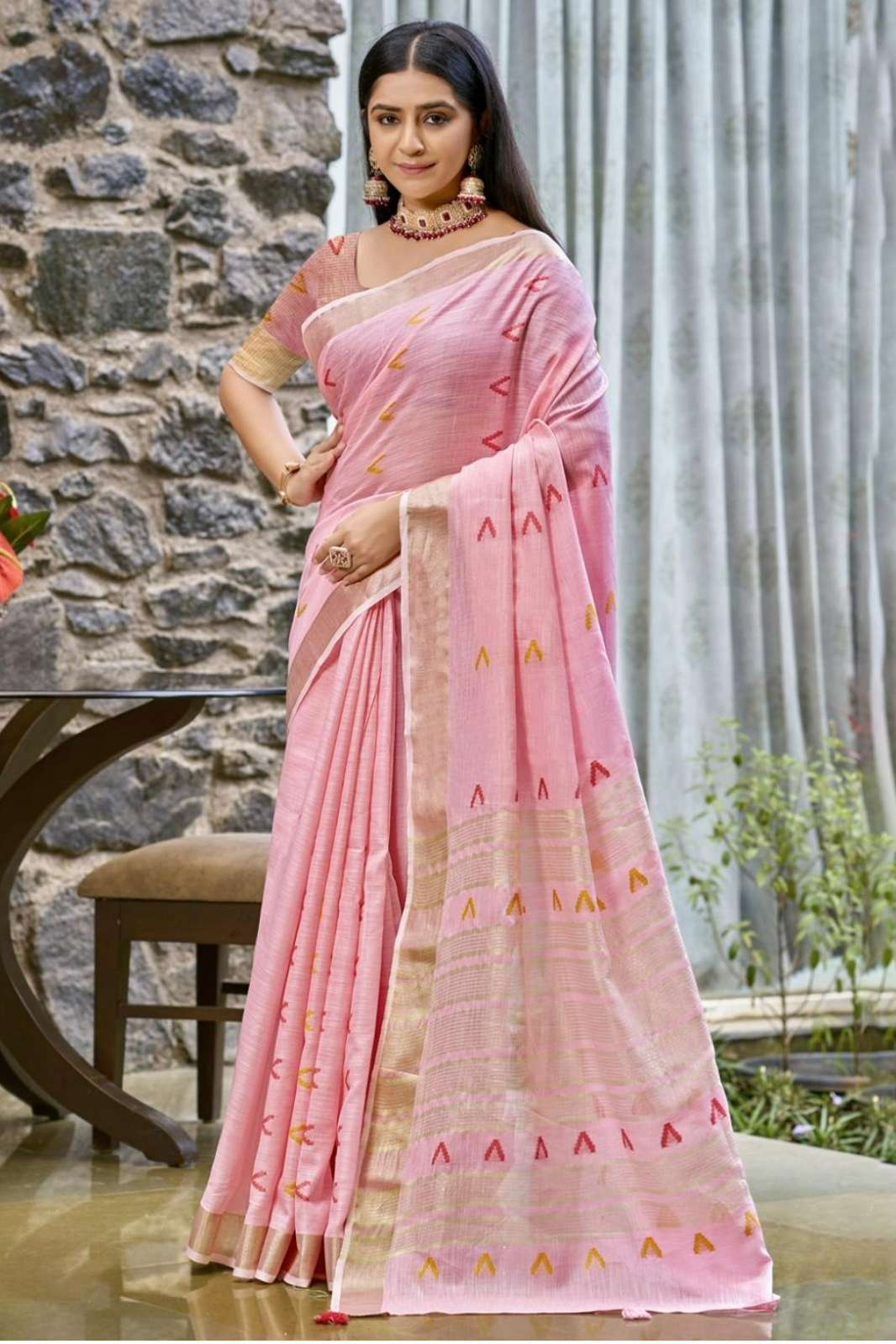 BUNAWAT Libas 10832 Exclusively Linen Cotton Daily wear Saree Collection 