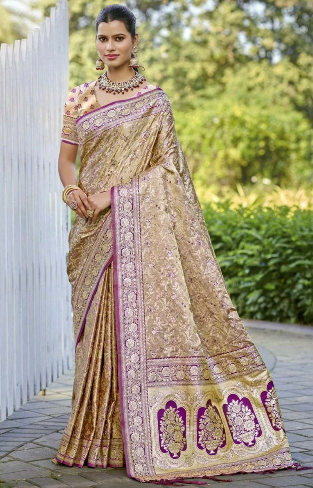 BUNAWAT SARASWATI 10639 Banarsi Silk Partywear Saree Collection 