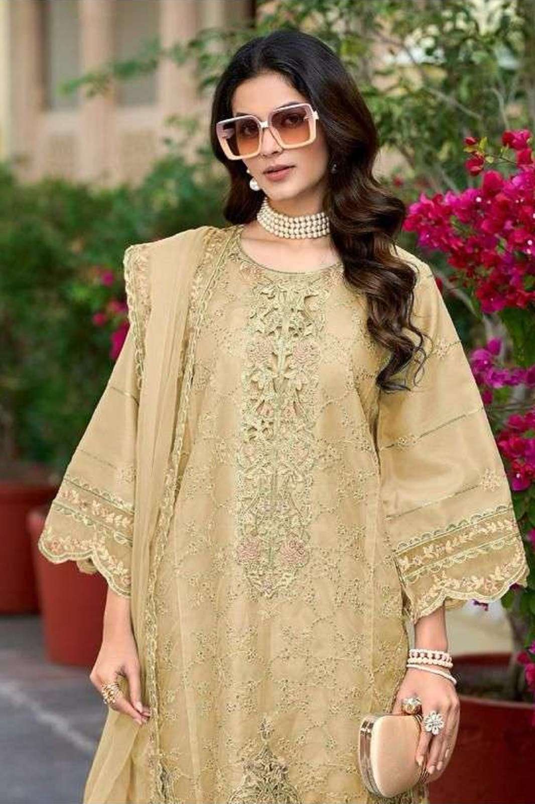 DEEPSY SUITS D 2173 A TO D ORGANZA EMBROIDERED SUITS