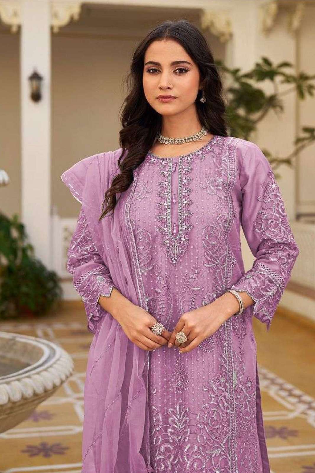 DEEPSY SUITS D 2180 ORGANZA EMBROIDERED SUITS