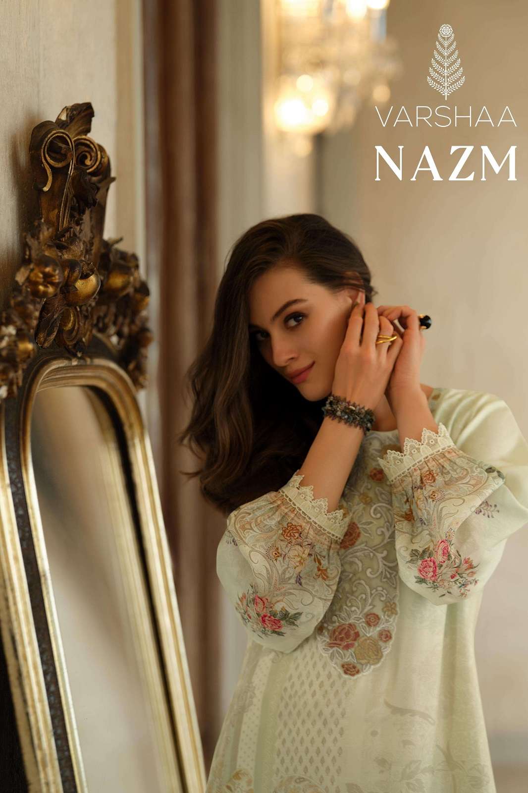 FARSHAA FASHION NAZM MUSLIN EMBROIDERED SUITS