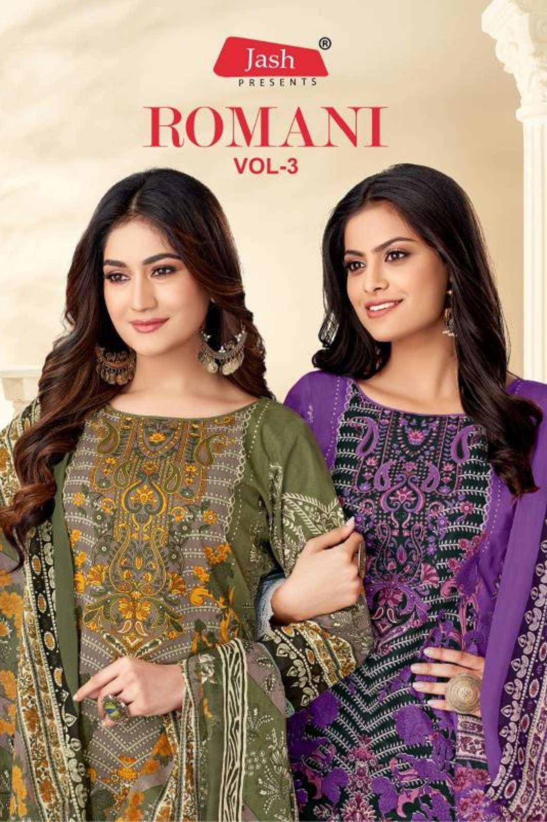 JASH ROMANI VOL 3 COTTON DUPATTA SUITS