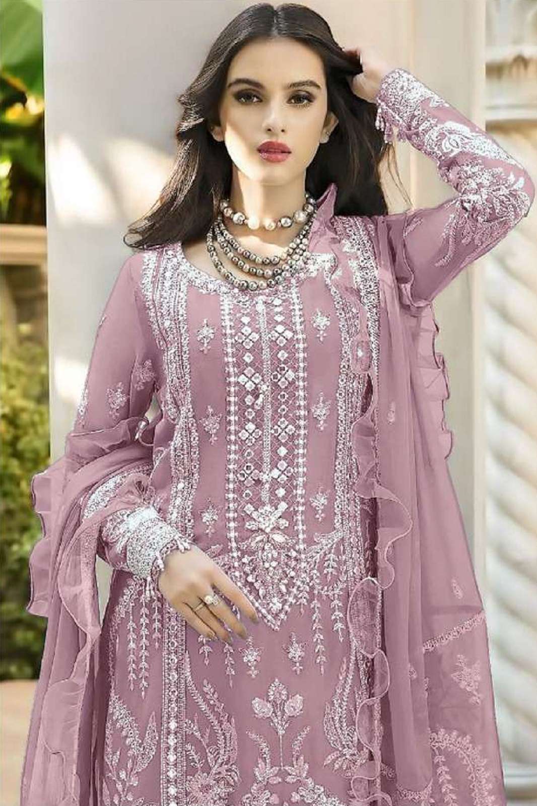 MOTIFZ 712 A TO D ORGANZA EMBROIDERED SUITS