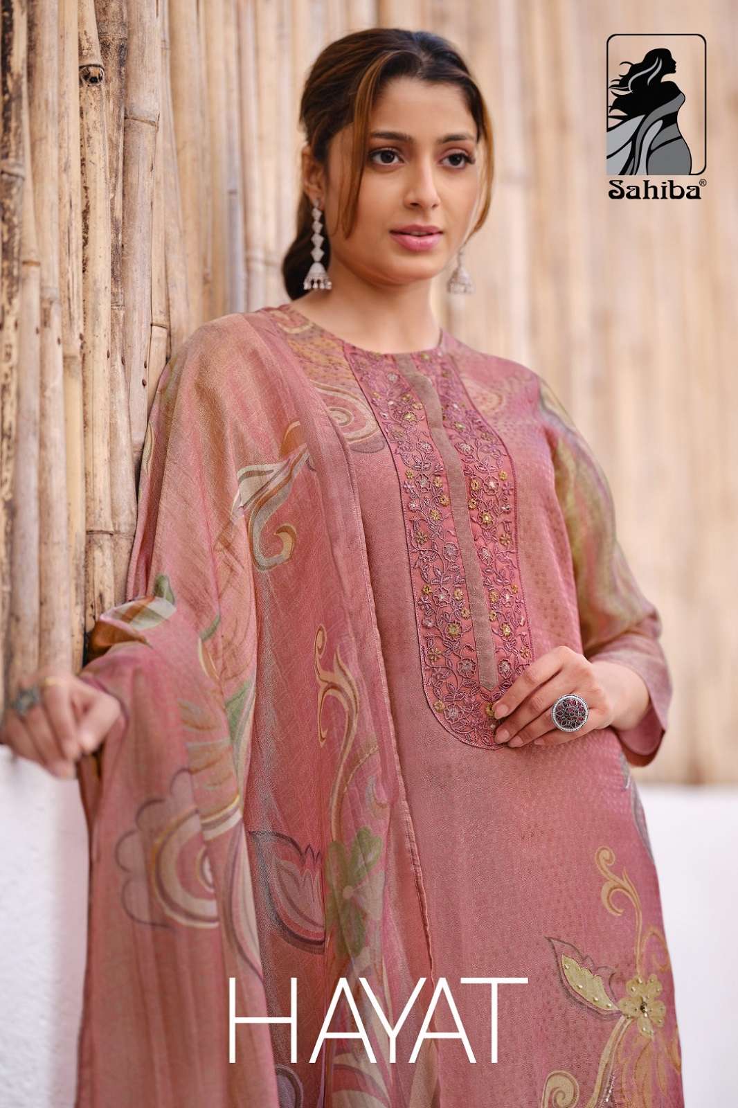 SAHIBA HAYAT ORGANZA DIGITALLY PRINTED PRINTED SUITS