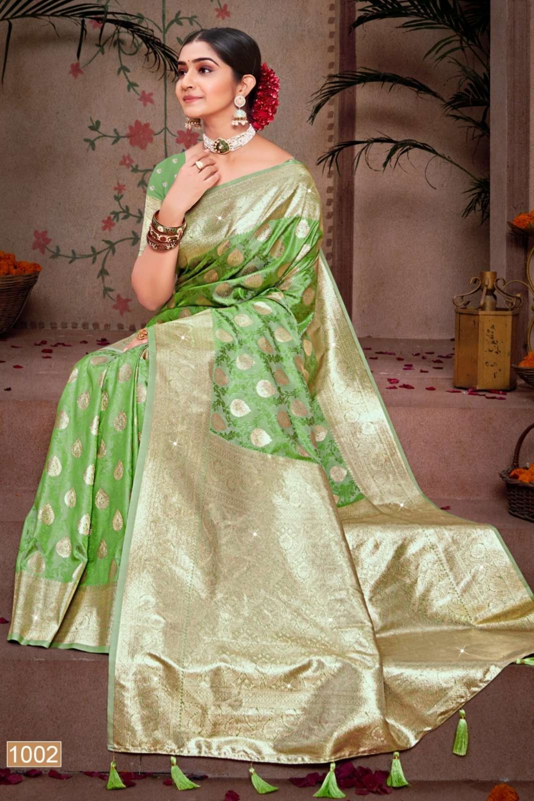 Saroj Aishwarya Silk Swarovski 3 10627 Beautiful Designer Silk Party Wear Saree 