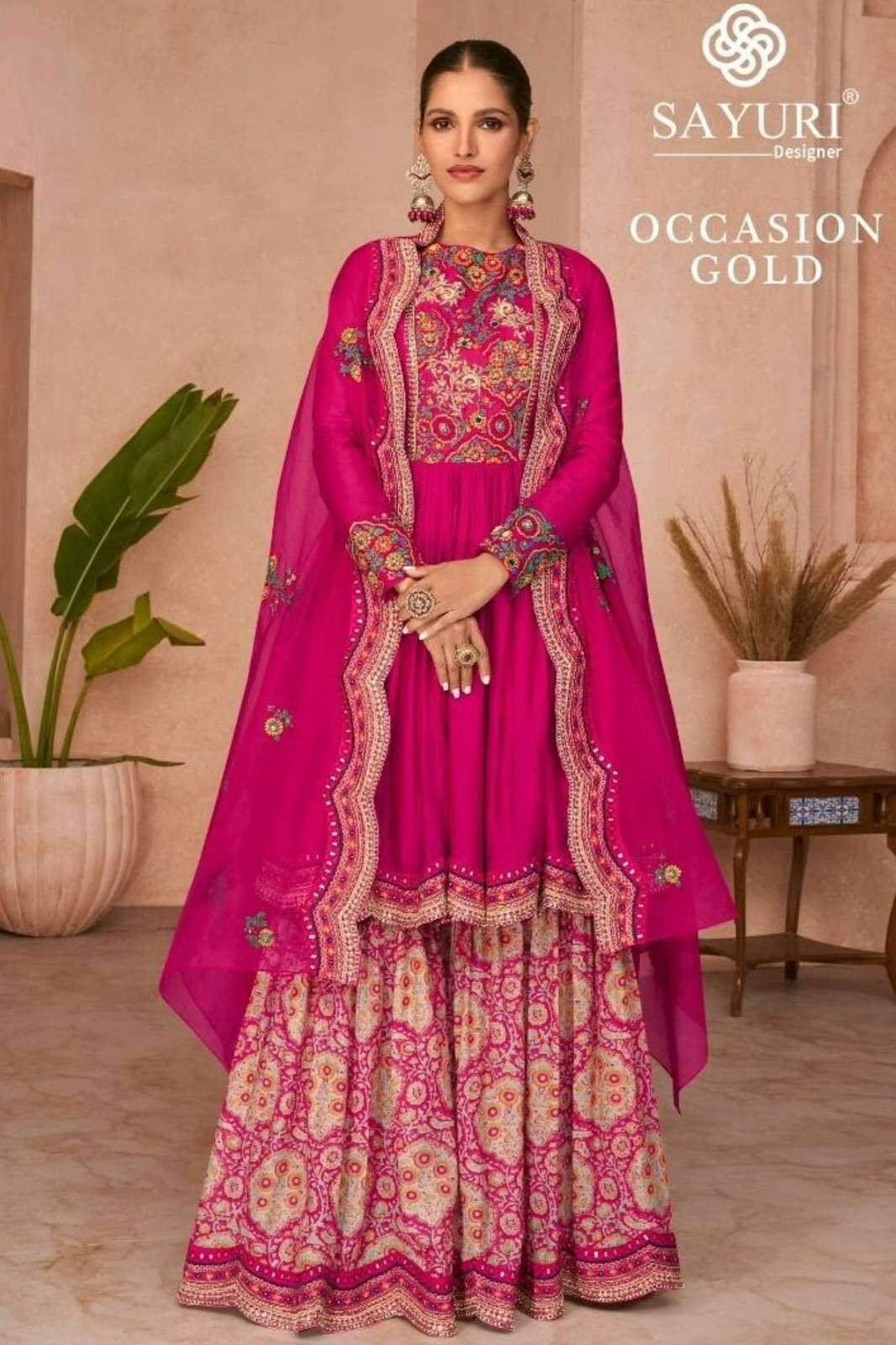 SAYURI OCCASION GOLD 10869 READY TO WEAR PREMIUM SILK SUIT