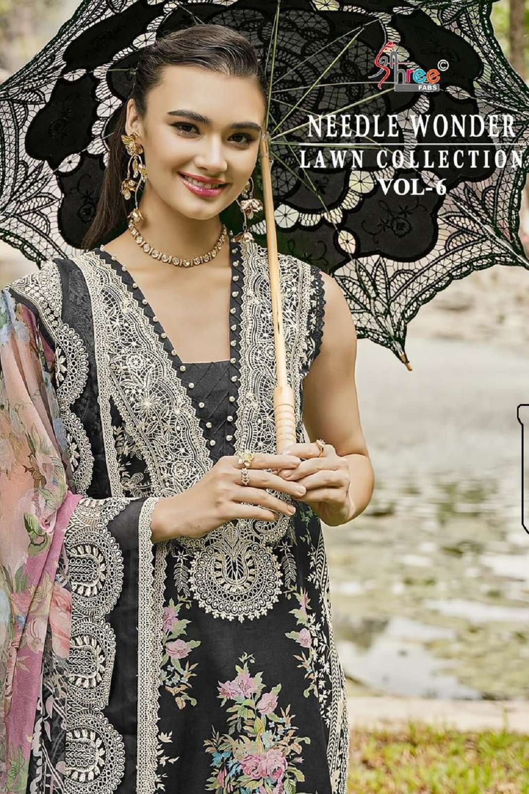 SHREE FAB NEEDLE WONDER LAWN VOL 6 COTTON PRINTED SUITS