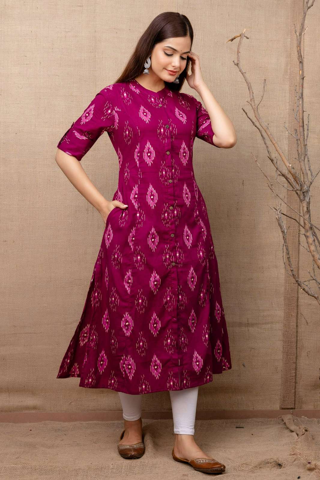 Shri Balaji Emporium 10722 Readymade Cotton Aline Printed Kurtis