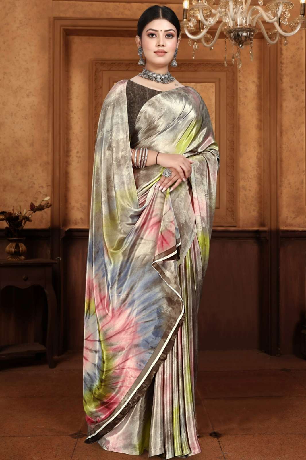 SHRI BALAJI EMPORIUM Italiya  10733 Soft Crape Silk with Fancy Digital Prints Saree