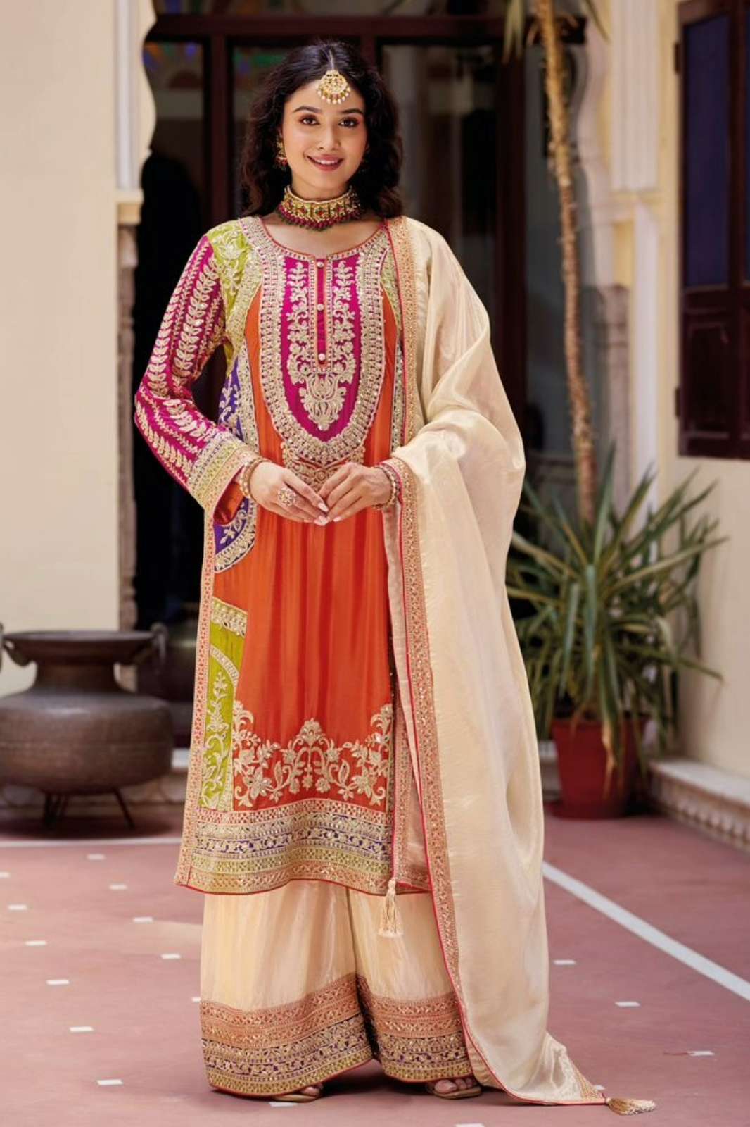 Your Choice Kalkee 10935 Beautiful Party Wear Chinon Pakistani Suit 