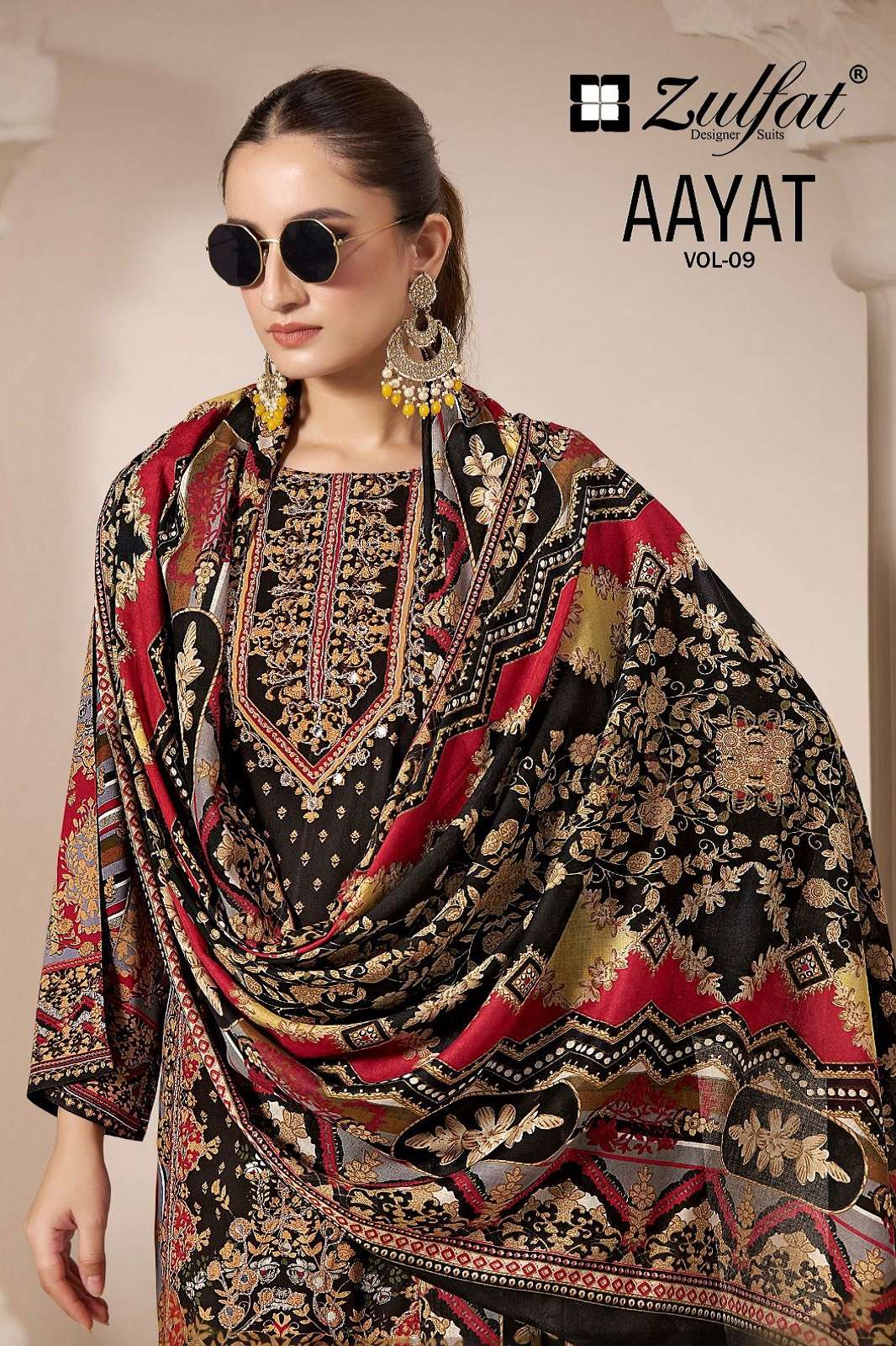 ZULFAT DESIGNER AAYAT VOL 9 VISCOSE RAYON SUITS