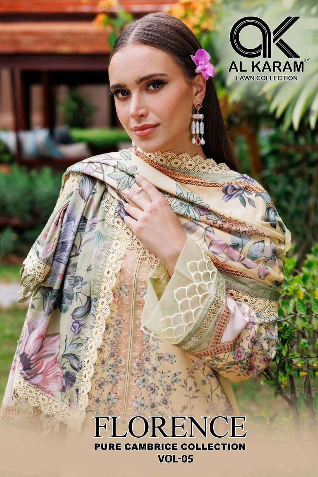 AL KARAM FLORANCE VOL 5 CAMBRIC PRINTED SUITS