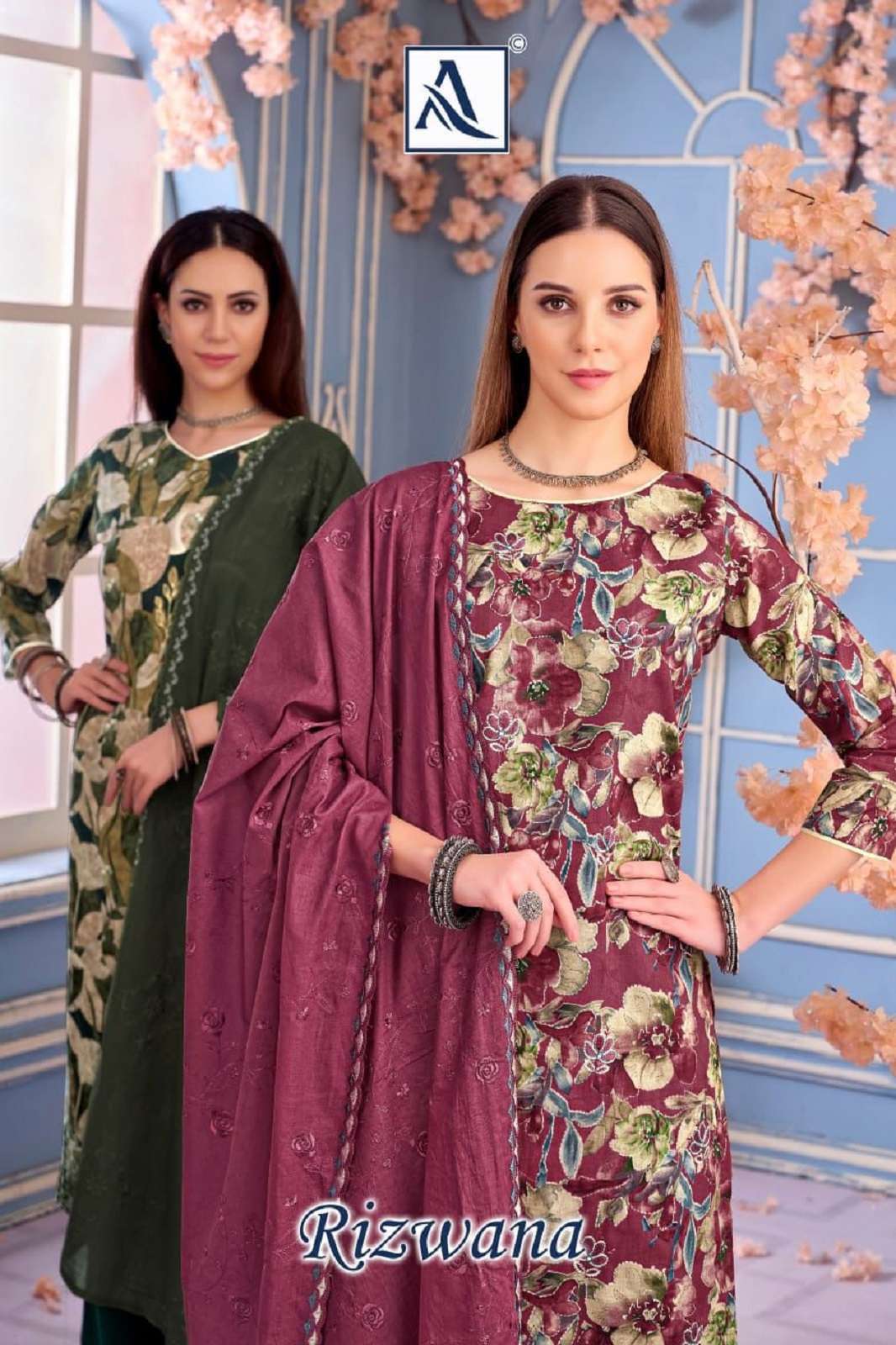 ALOK SUITS RIZWANA COTTON EMBROIDERY WORKED SUITS