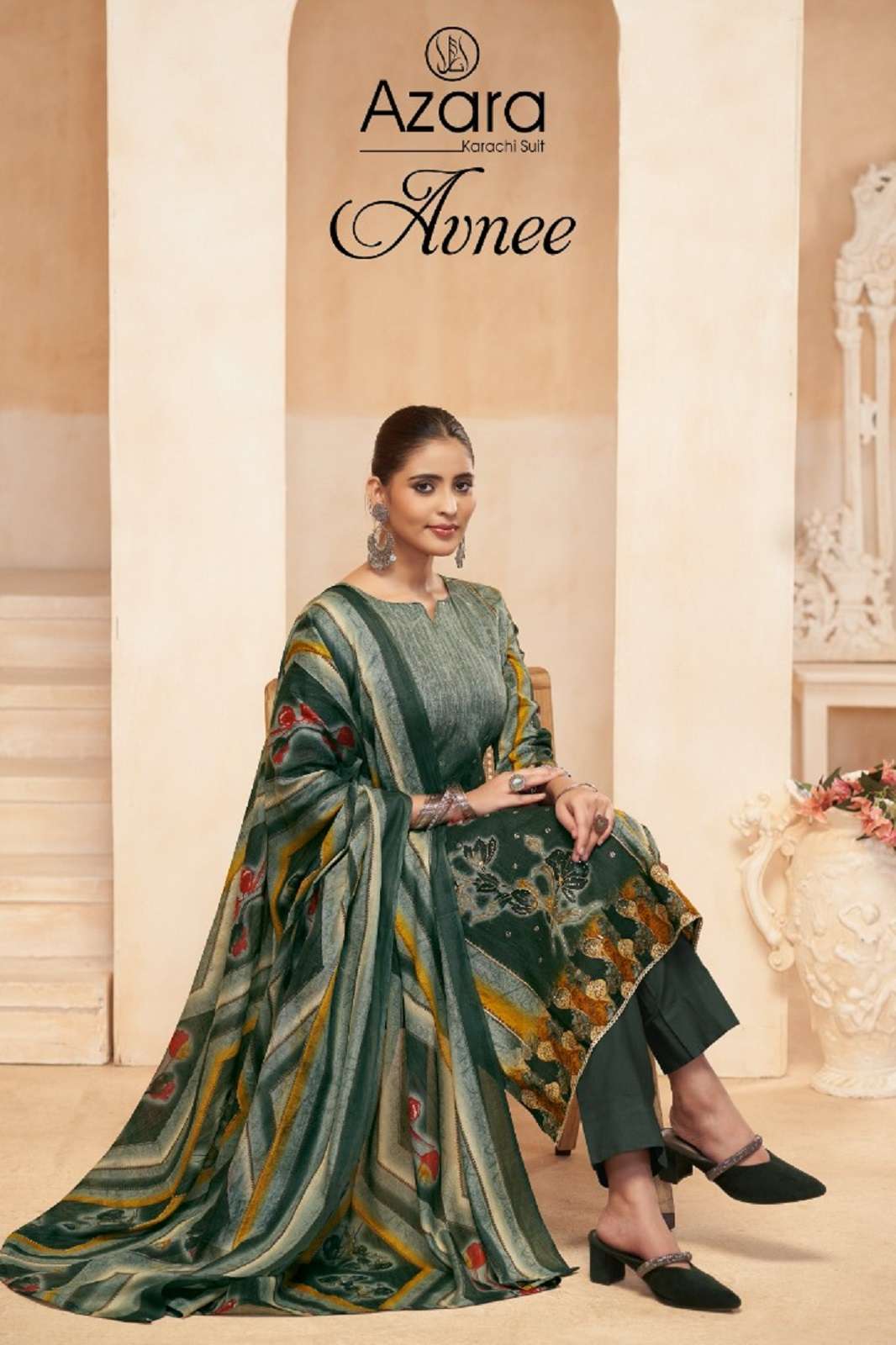 AZARA AVNEE PURE LAWN PRINTED SUITS