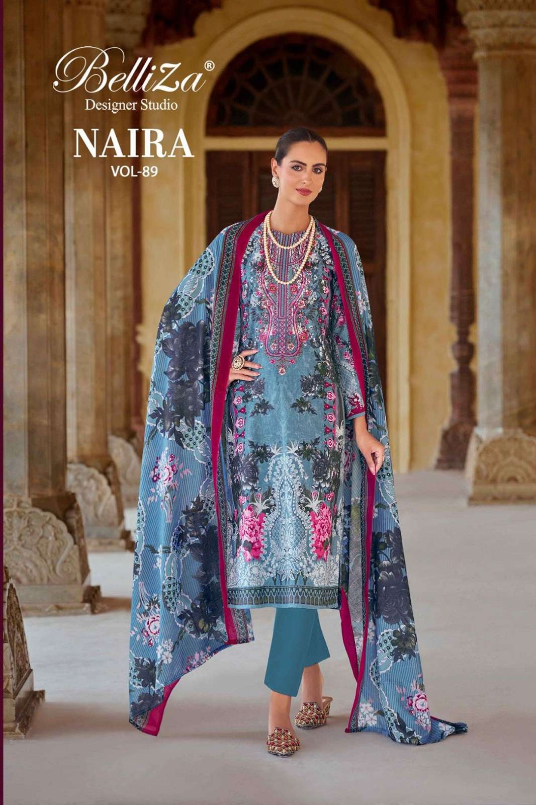 BELLIZA DESIGNER NAIRA VOL 89 COTTON EMBROIDERED SUITS