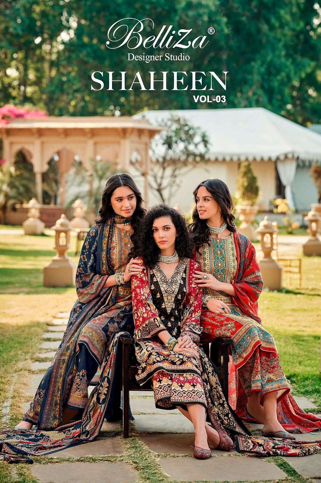 BELLIZA DESIGNER SHAHEEN VOL 3 HAND WORKED SUITS