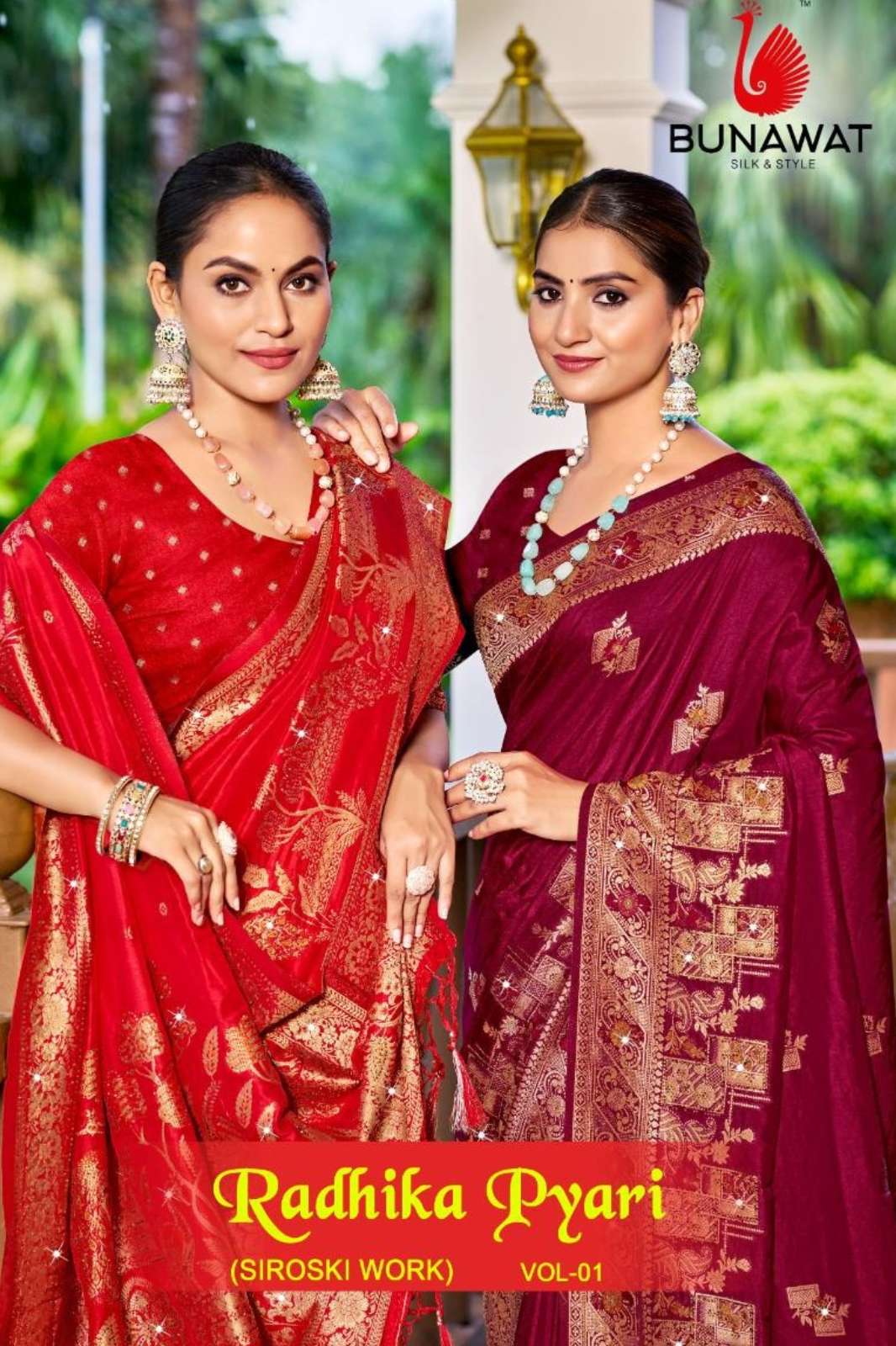 BUNAWAT RADHIKA PYARI-VOL-01 10777 Indian Women Silk Saree with stone work  