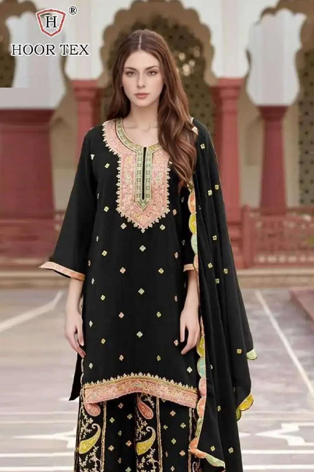 HOOR TEX H 362 ABCD CHINNON EMBROIDERED SUIT