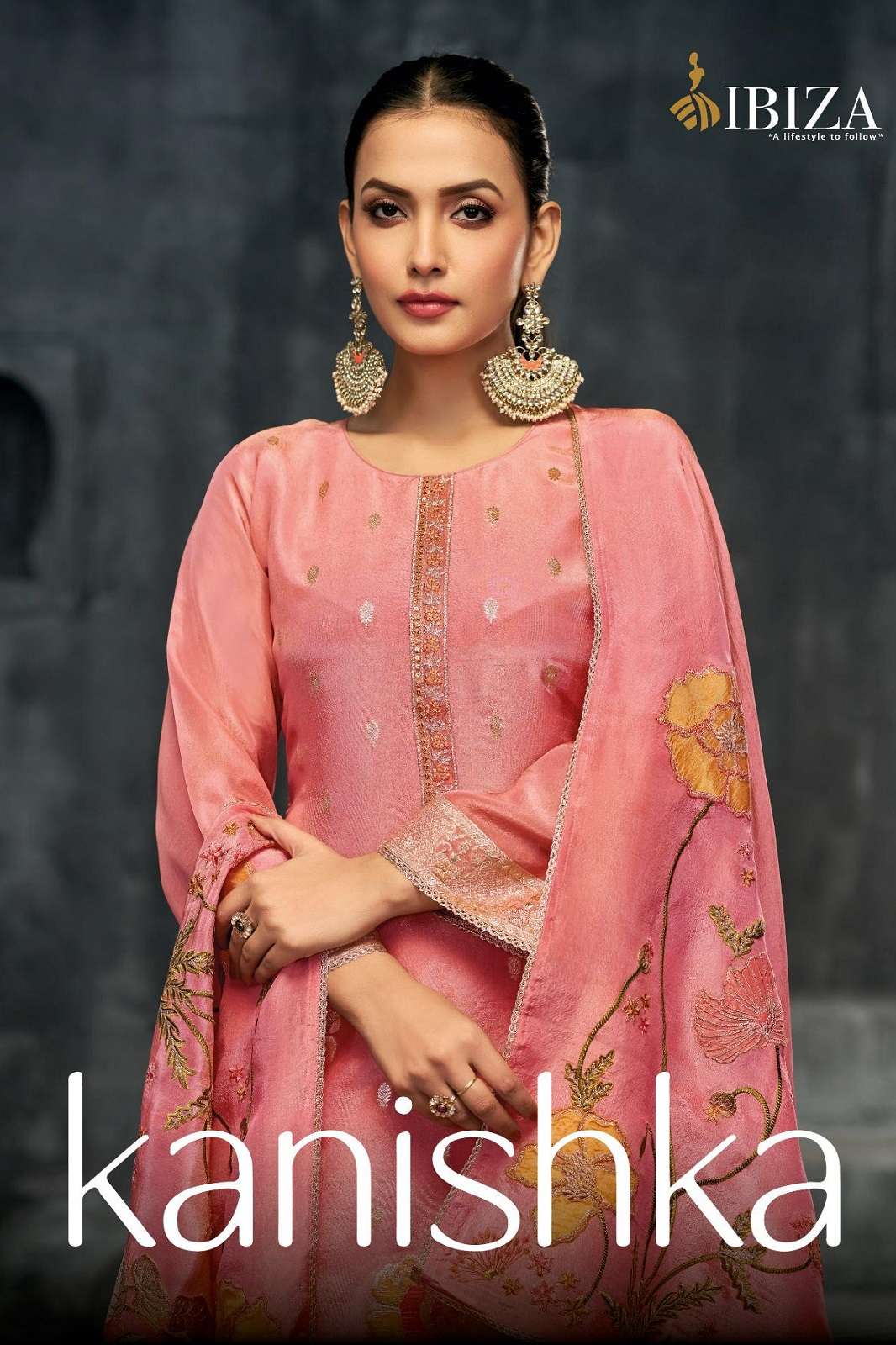 IBIZA KANISHKA SILK JAQUARD SILK EMBROIDERY WORKED SUITS