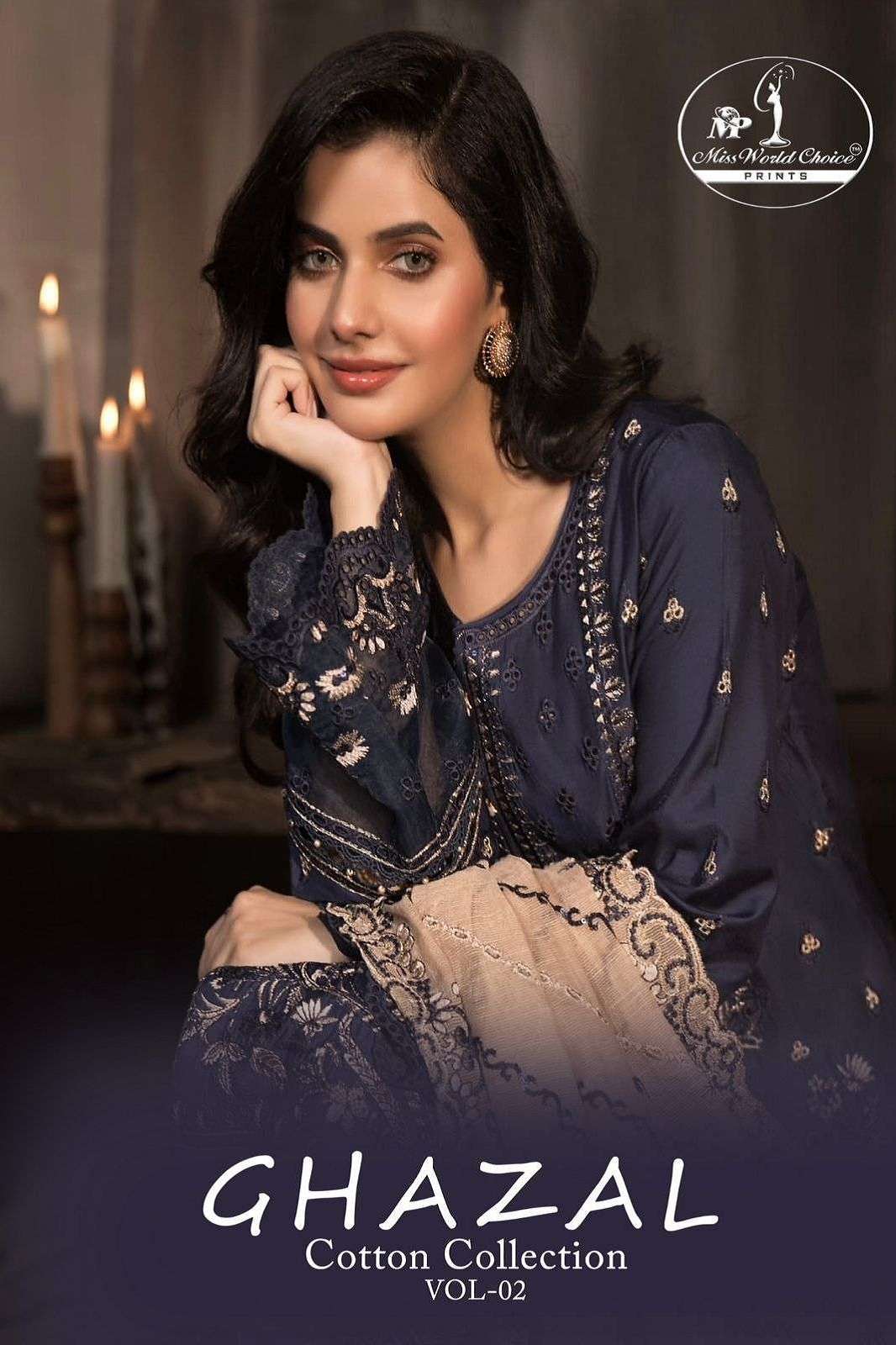 MISS WORLD CHOICE GHAZAL VOL 2 COTTON PRINT DRESS MATERIAL