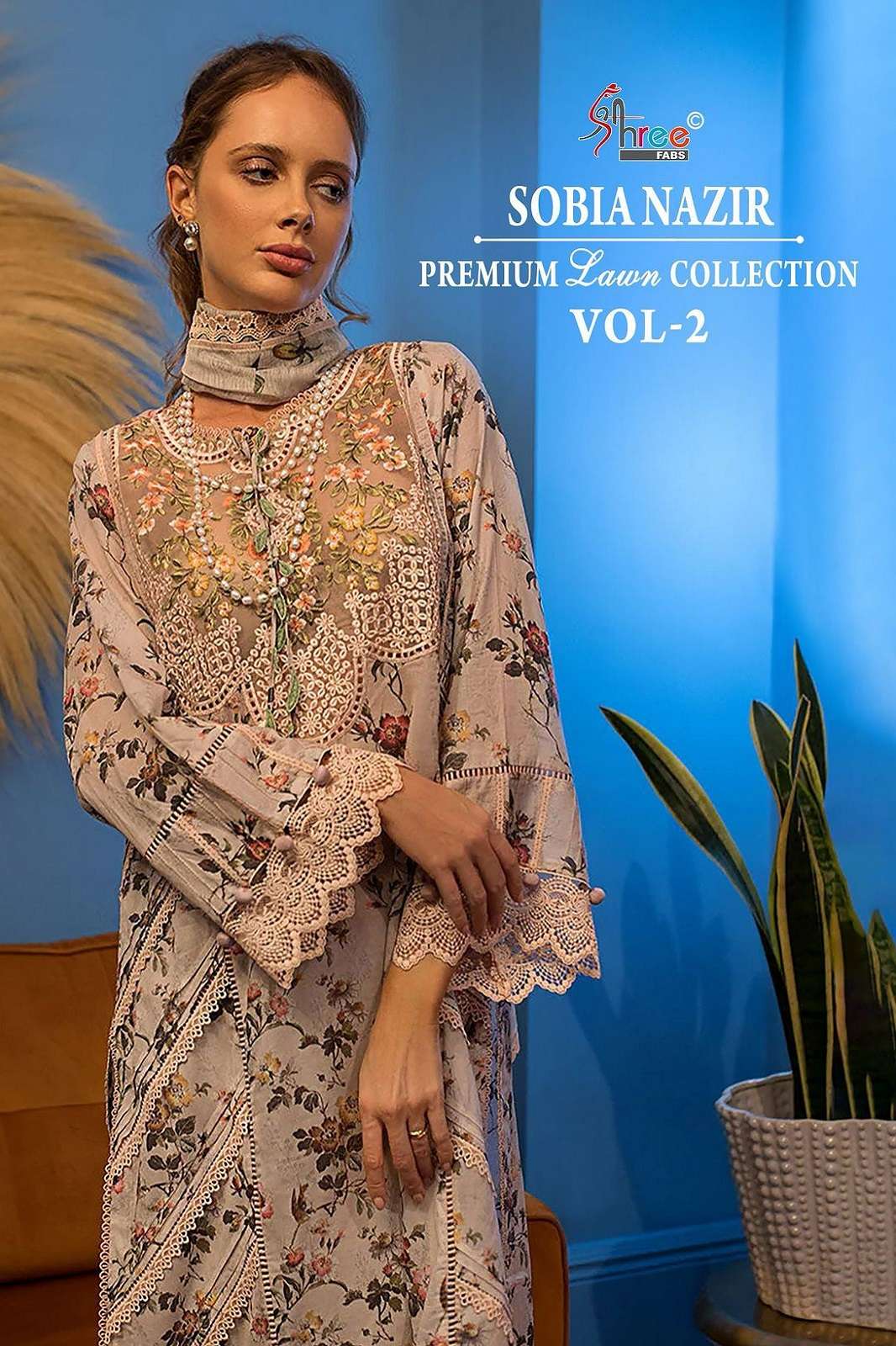 SHREE FAB SOBIA NAZIR LAWN COL 2 EMBROIDERY WORKED EID COLLECTION