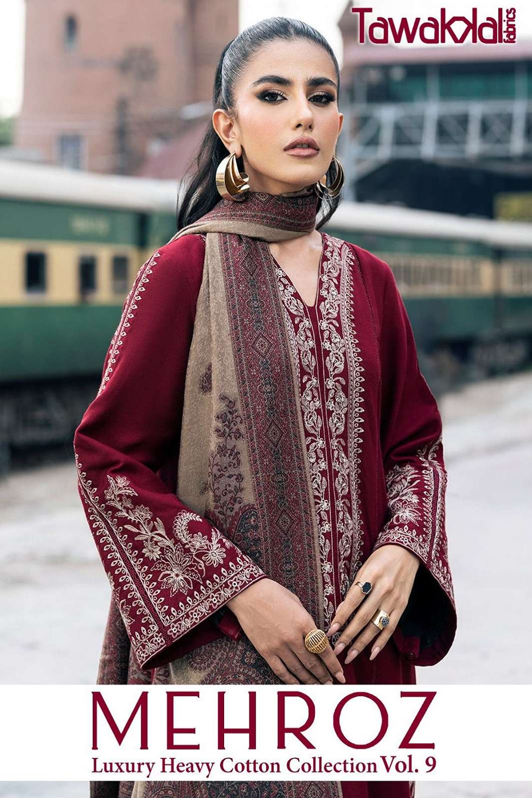 TAWAKKAL FABRICS MEHROZ VOL 9 COTTON PRINTED DRESS MATERIAL