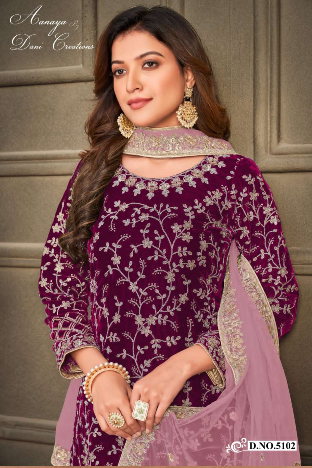 TWISHA 5102 10086 Pakistani Eid Special Velvet Suit Palazzo Set 