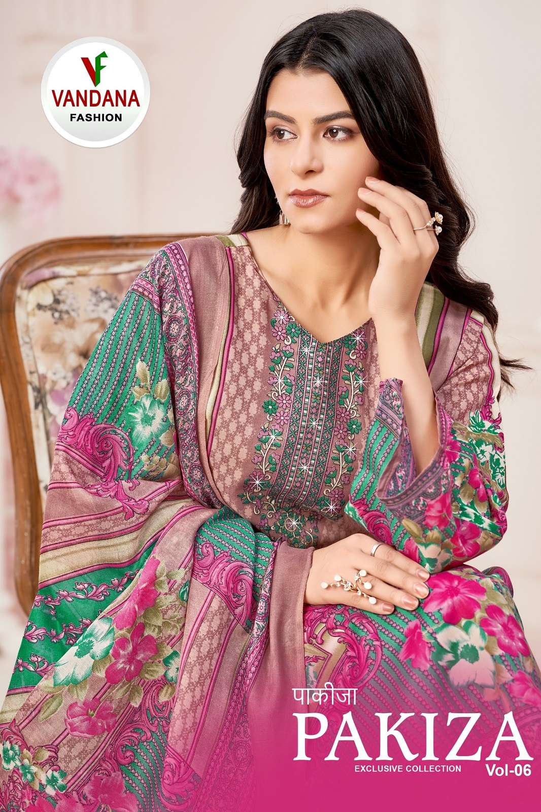 VANDANA CREATION OAKIZA VOL 6 COTTON SWAROSKI WORKED SUITS