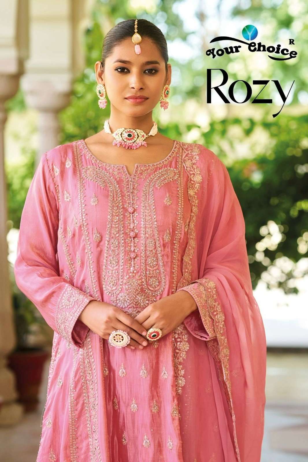 Your Choice ROZY Ready to wear Heavy Simer Suit with Emboidery Work