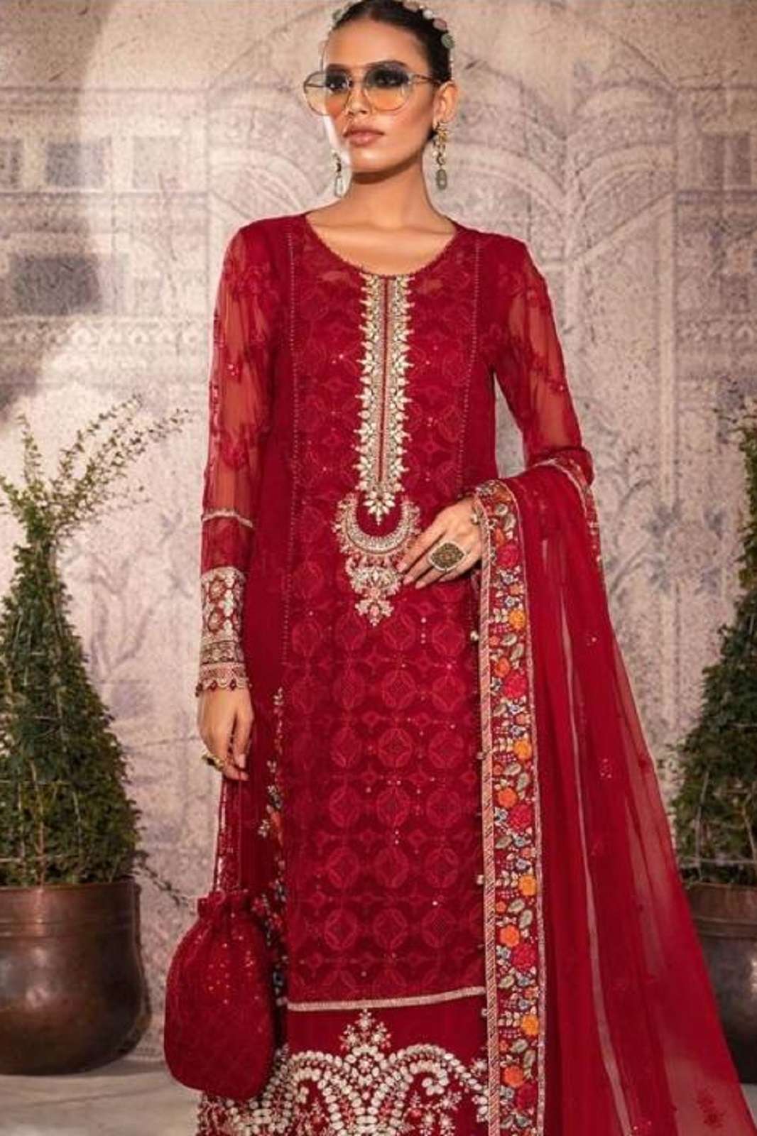 ZARQASH Z 3007 GEORGETTE EMBROIDERY WORKED SUITS