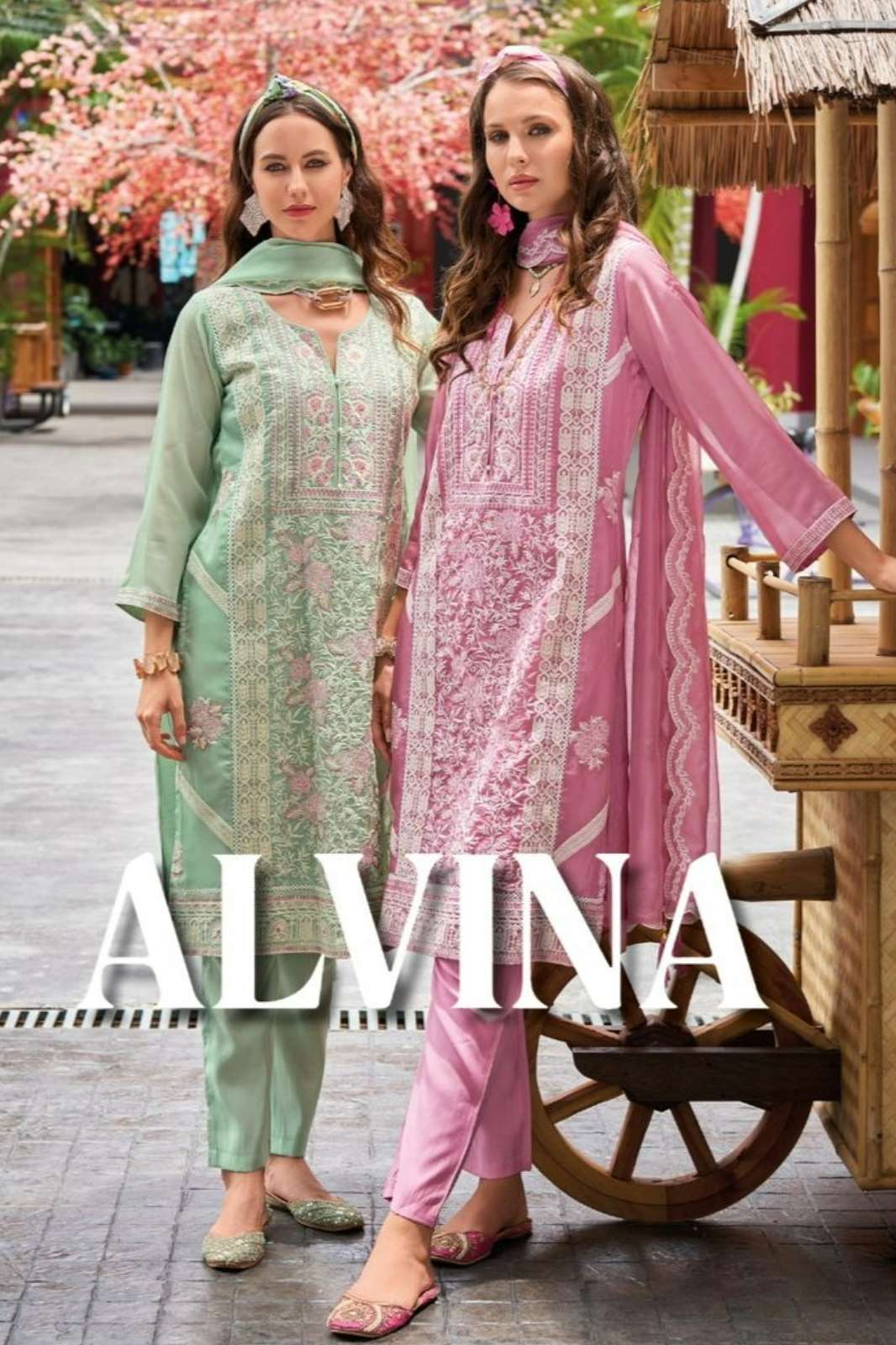 ZAVERI ALVINA 11499 Ready to wear Soft Blooming Organza Suit