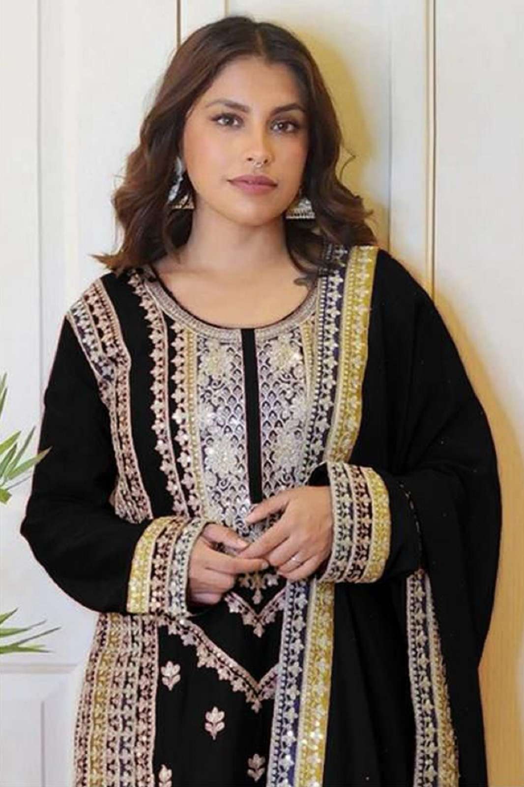 ZIAAZ DESIGNS 668 VELVET 9000 EMBROIDERED SUITS