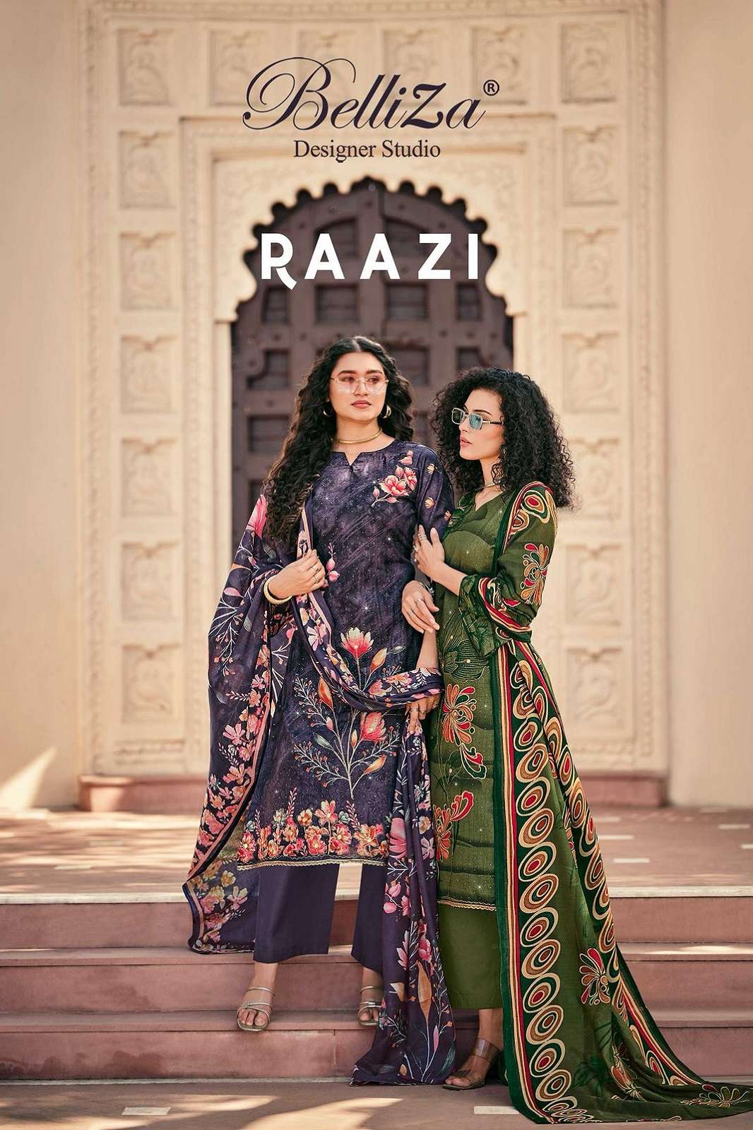 BELLIZA DESIGNER RAAZI COTTON DIGITAL PRINTED DRESS MATERIALS