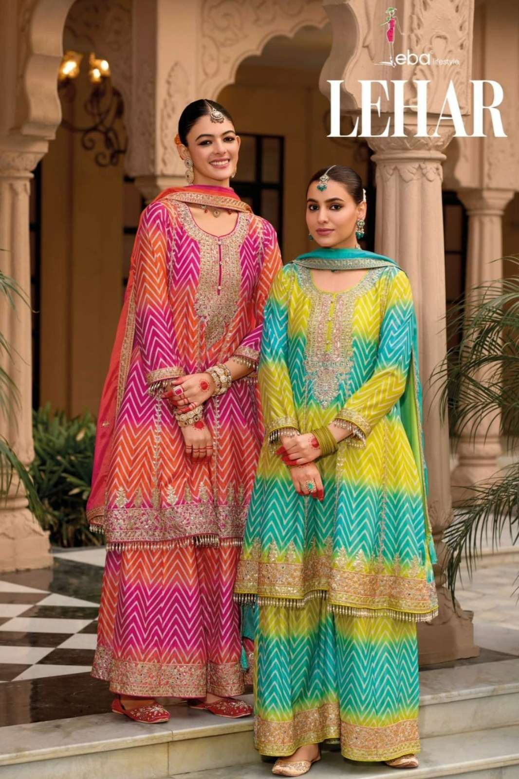 Eba Lehar Ready to Wear Chinon Salwar Suit With Embroidery work