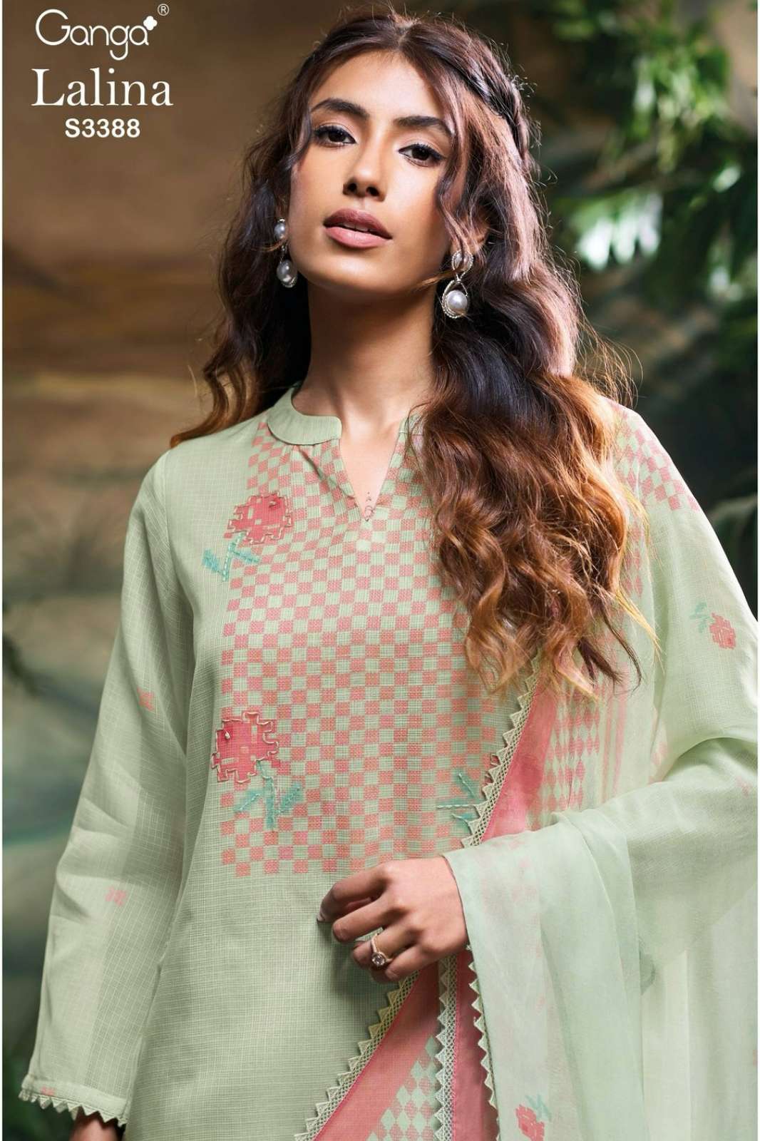 GNAGA LALINA S3388 PREMIUM PURE BEMBERG HAND WORK SUIT 