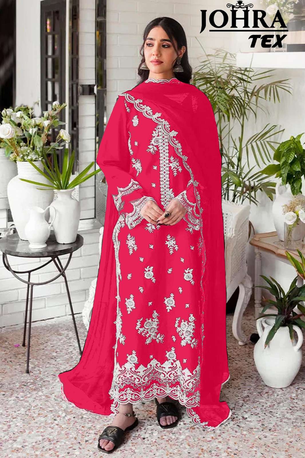 JOHRA TEX JT 150 B INDIAN WOMEN RAYON COTTON DESIGNER PAKISTANI SUIT