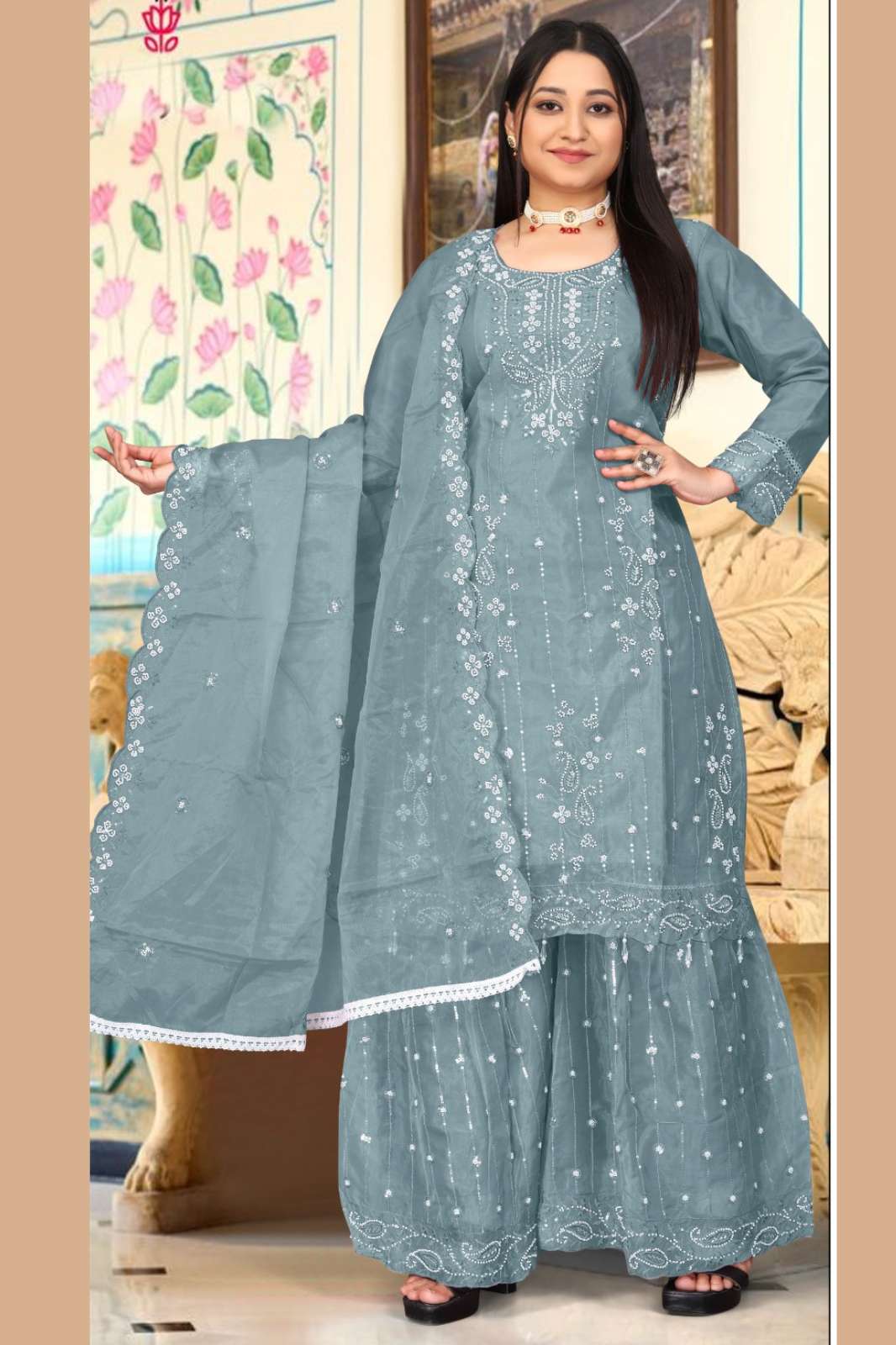 motifz  R 1161 Indian Women Organza Pakistani Designer Suit