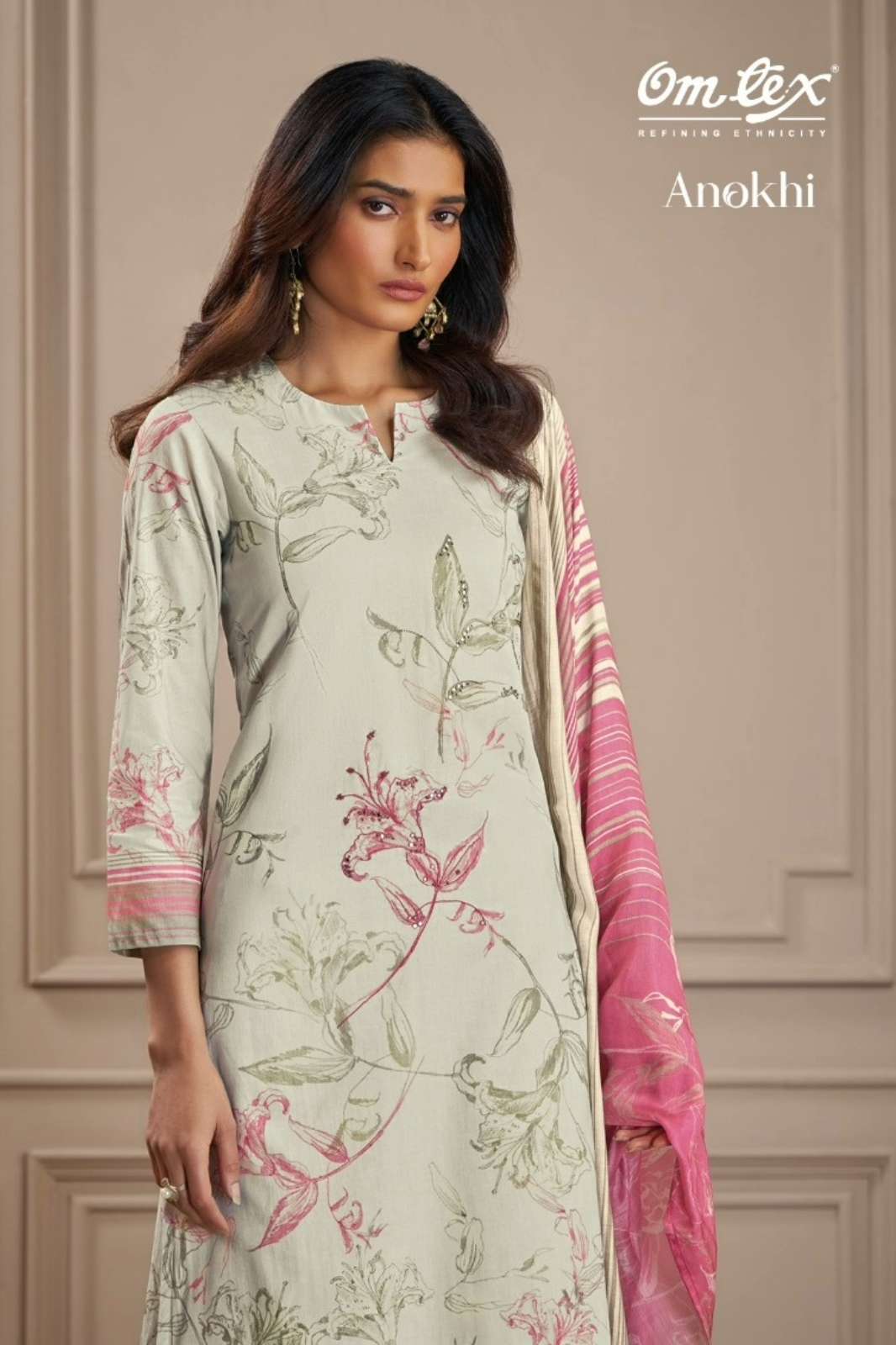 OMTEX ANOKHI PREMIUM LAWN COTTON HAND WORK SUIT 