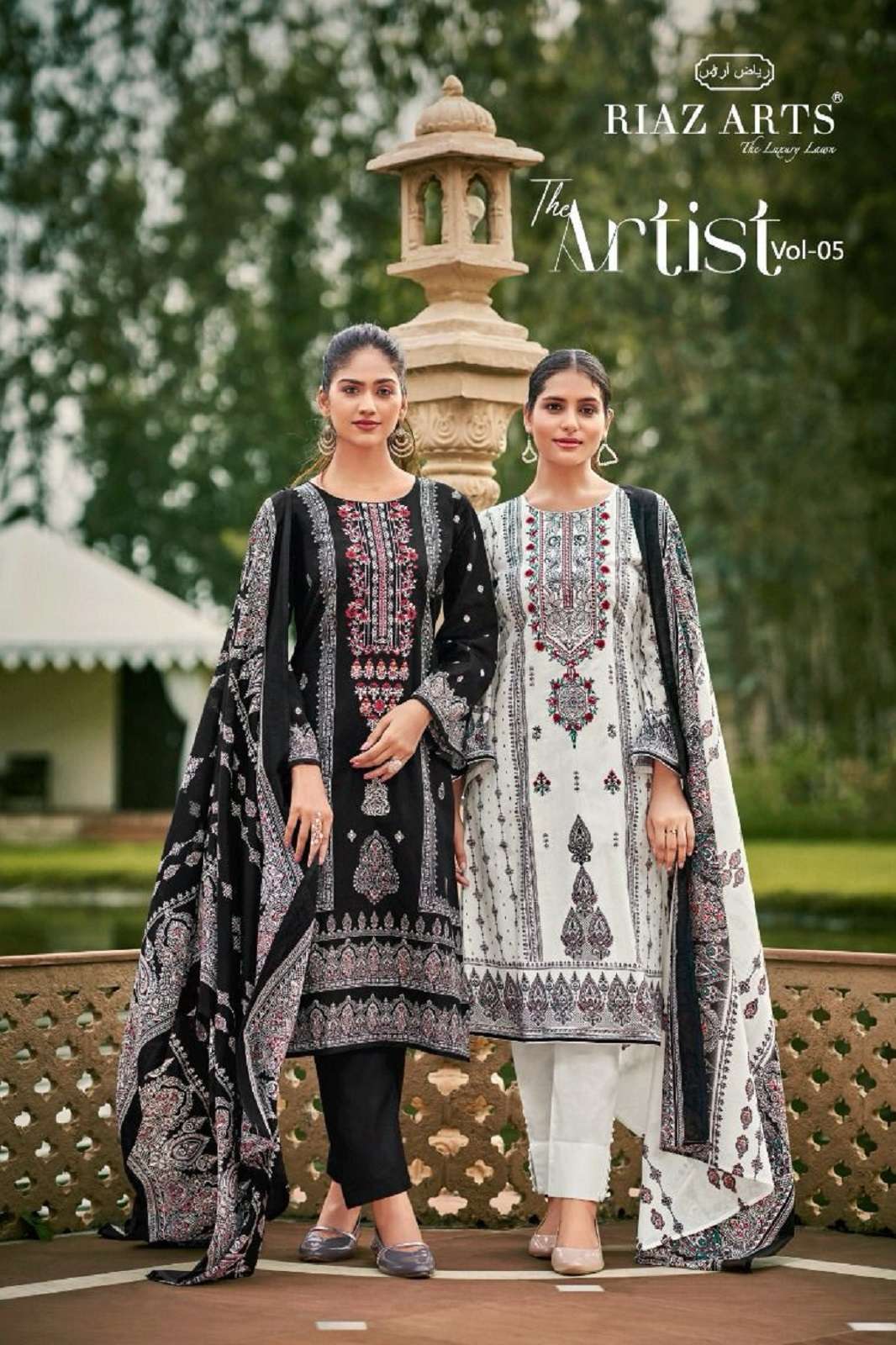 RIAZ ARTS THE ARTIST VOL 5 COTTON DIGITAL PRINTED SUITS