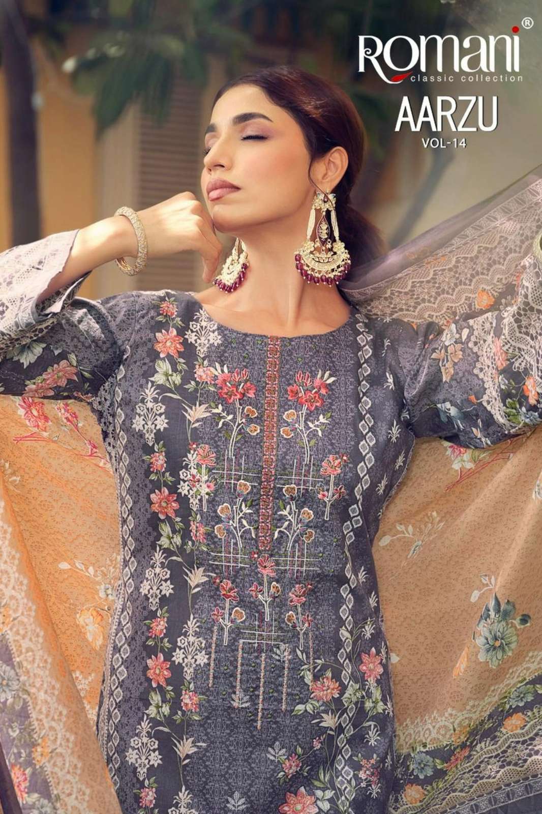 ROMANI AARZU VOL 14 PREMIUM SOFT COTTON DIGITAL STYLE PRINTED SUIT