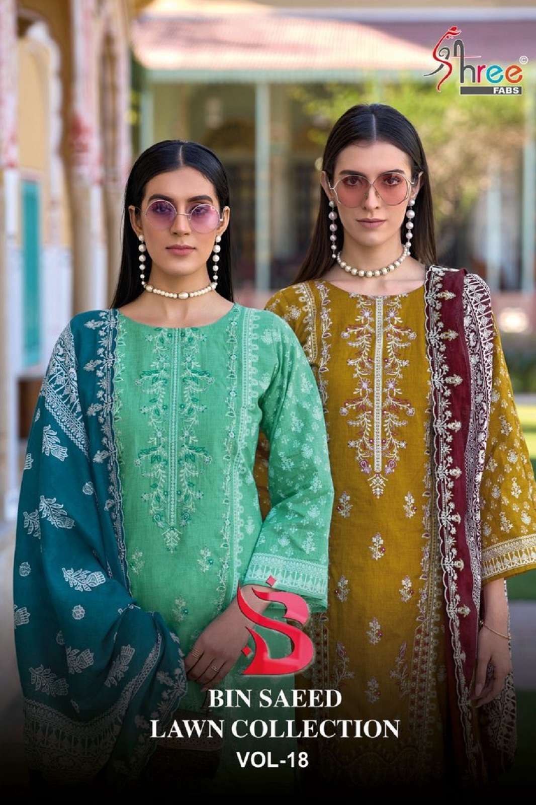 SHREE FAB BIN SAEED LAWN VOL18 COTTON PRINTED SUITS