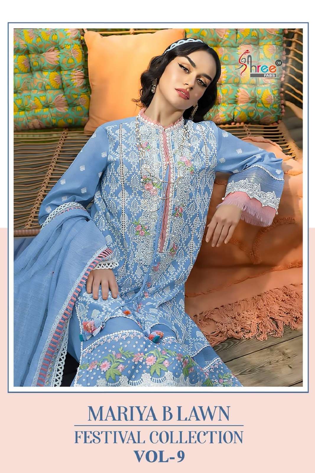 SHREE FAB MARIYA B LAWN VOL 9 COTTON EMBROIDERED SUITS