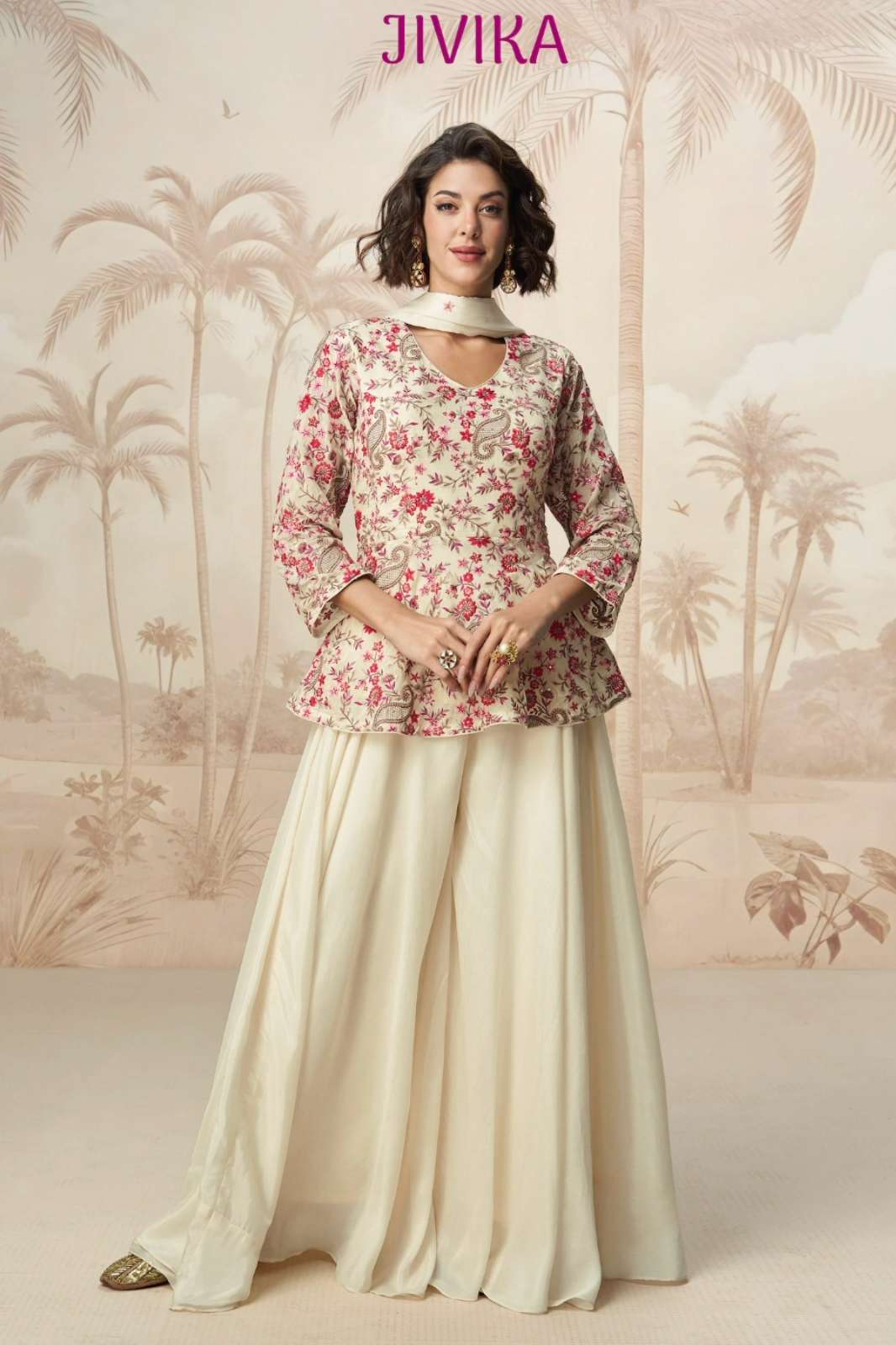AASHIRWAD JIVIKA READY TO WEAR PREMIUM CHINON SILK SUIT