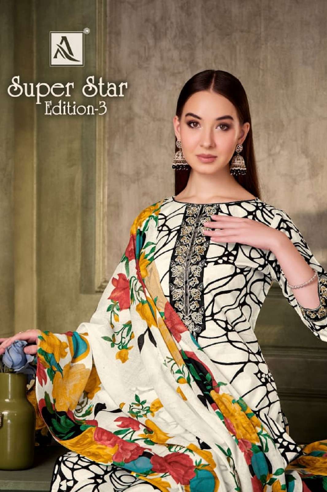 ALOK SUITS SUPER STAR VOL 3 CAMBRIC PRINTED DRESS MATERIALS